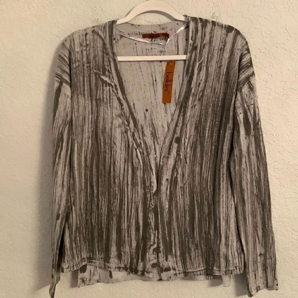 New Belldiny Gray Open Front Cardigan Size S